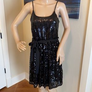 Black Sequin Express Dress Small